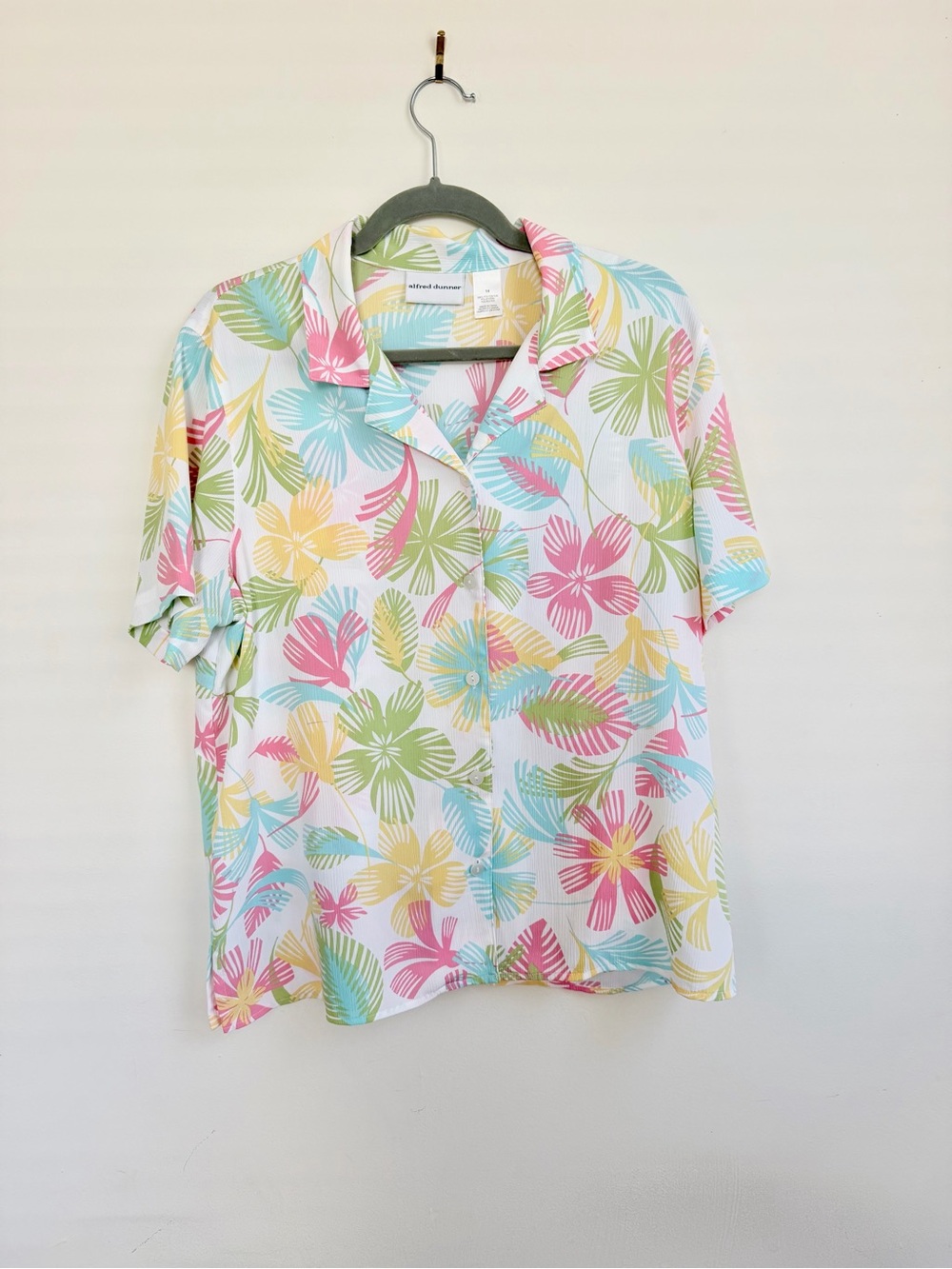 Tropical Floral Pastel Button-Up shirt